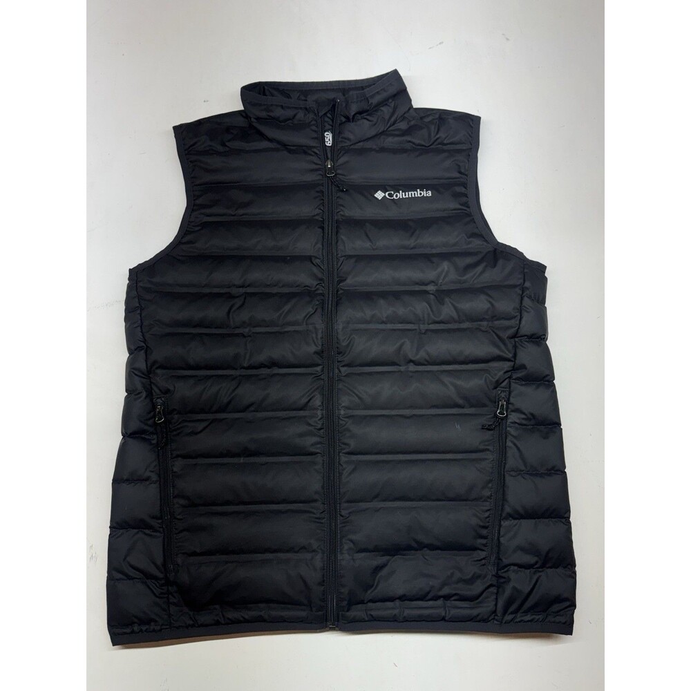 Columbia 650 Fill Feather Down Insulated Vest Black Quilted Men’s Medium
